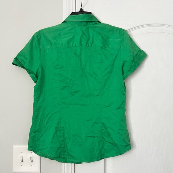 Antonio Melani | green short sleeve button up blouse - M - Picture 2 of 8